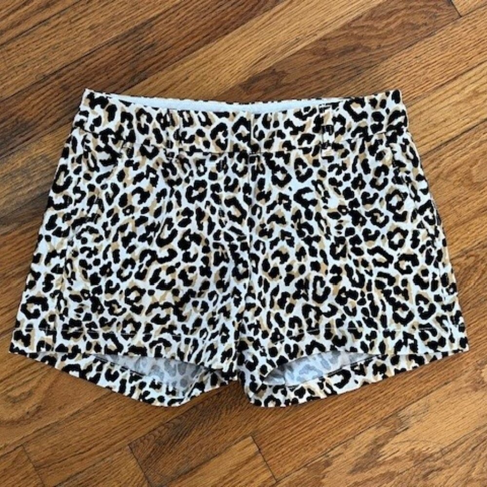 NWOT - J. Crew Leopard Print Shorts, size 00